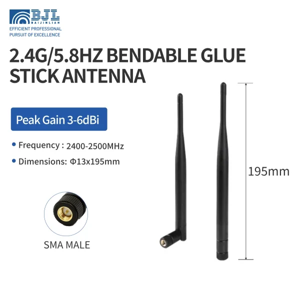2.4 5.8g Ubber Duck Antenna 195mm