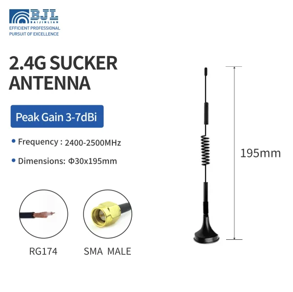 2.4g Suction Cup Antenna 195mm