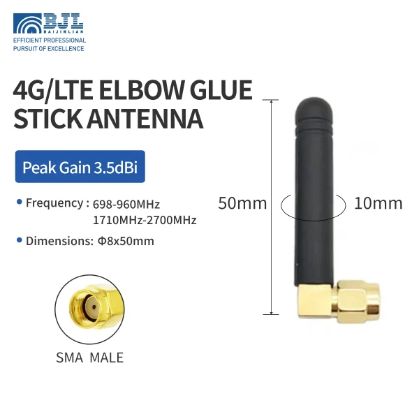 4g Lte Curved Rubber Rod Antenna (50mm)